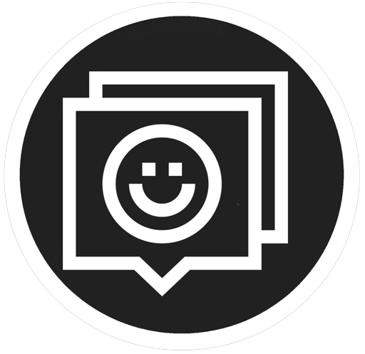 Happy face bubble icon